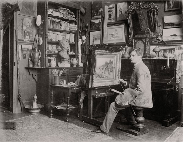 Paul Lazerges in his studio