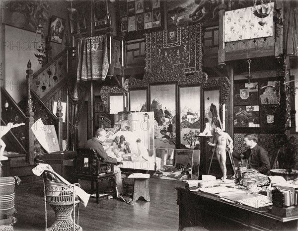 Jean-Jules-Antoine Lecomte du Nouÿ in his studio