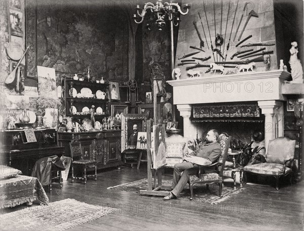 Edouard Debat-Ponsan in his studio