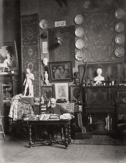 Louis Jacquesson de la Chevreuse in his studio