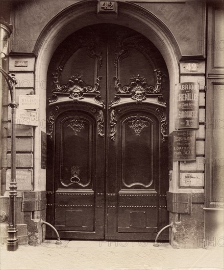 Atget, Door, 42 rue de Cléry in Paris