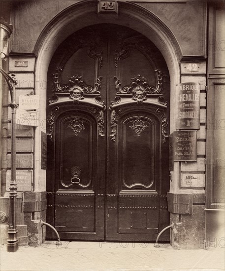 Atget, Porte, 42 rue de Cléry à Paris