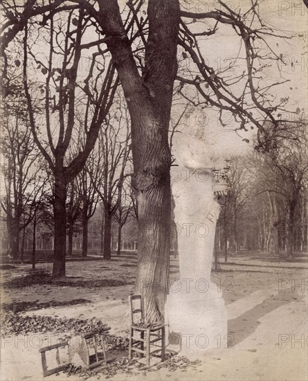 Atget, Statue du parc de Versailles