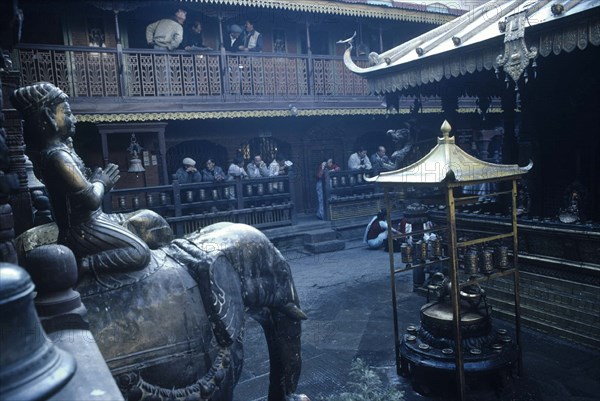 15th century courtyard of Golden Temple, Durbar Square, Patan, Nepal.