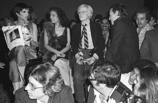 Liza Minnelli, Bianca Jagger, Andy Warhol