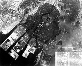 Hiroshima devastated by the atomic bomb launched on August 6, 1945